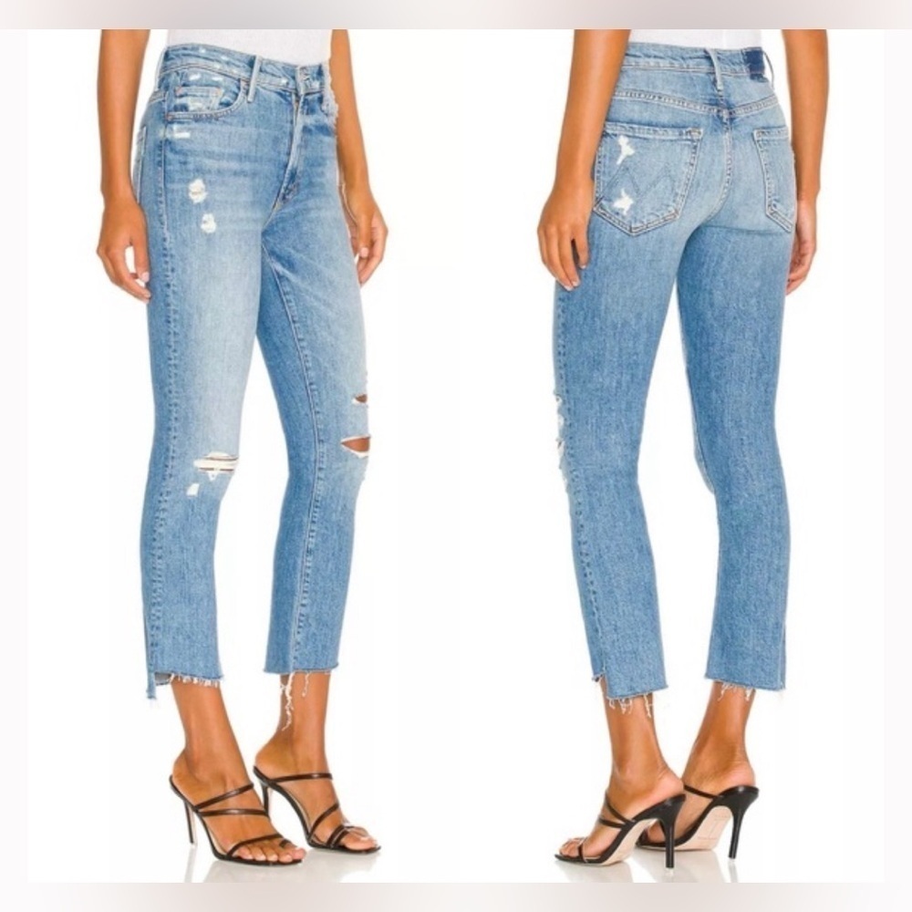 Mother Superior The Insider Crop Step Fray Jeans in Holy Melancholy Size 25 - Picture 2 of 8